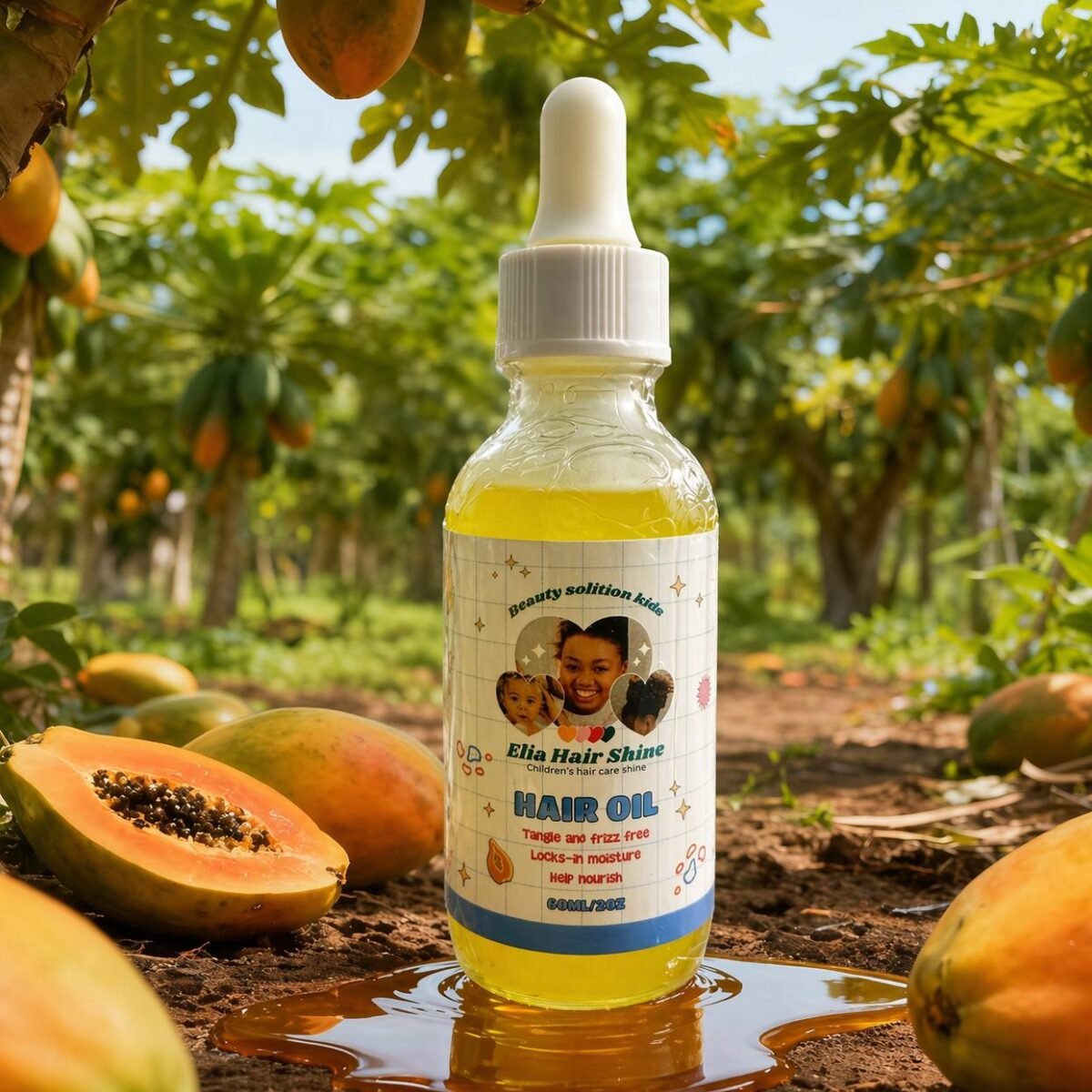 Baby Hair Oil with Papaya Extract